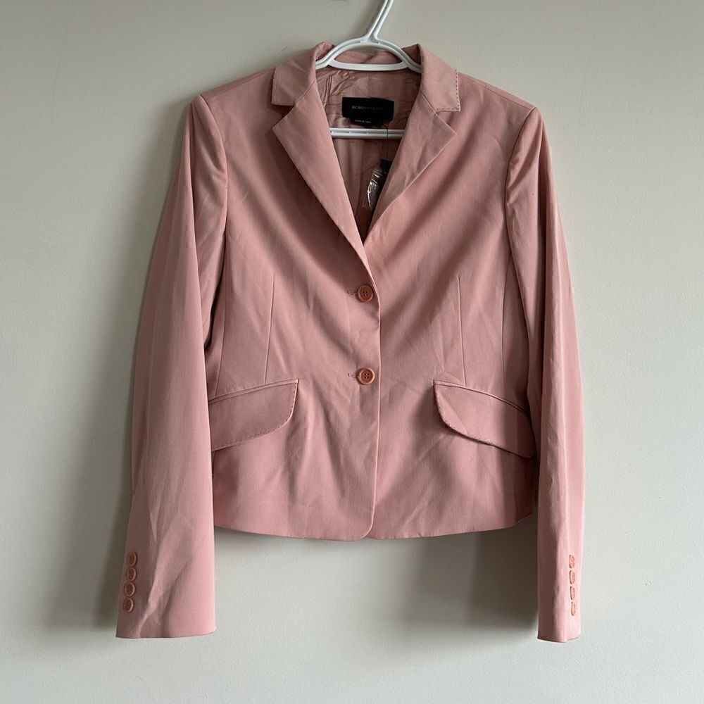 NWT BCBGMaxAzria Pink Long Sleeves Blazer